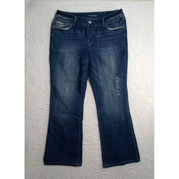 Maurices Denim - Maurice Flared Women's Jeans Size 14W Medium Wash (34x31)